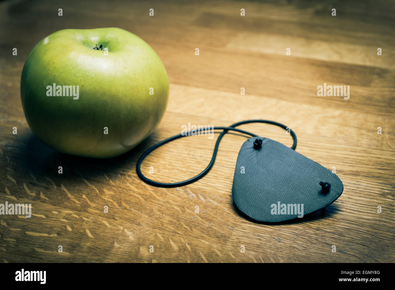 Apple-Augenklappe. Stockfoto