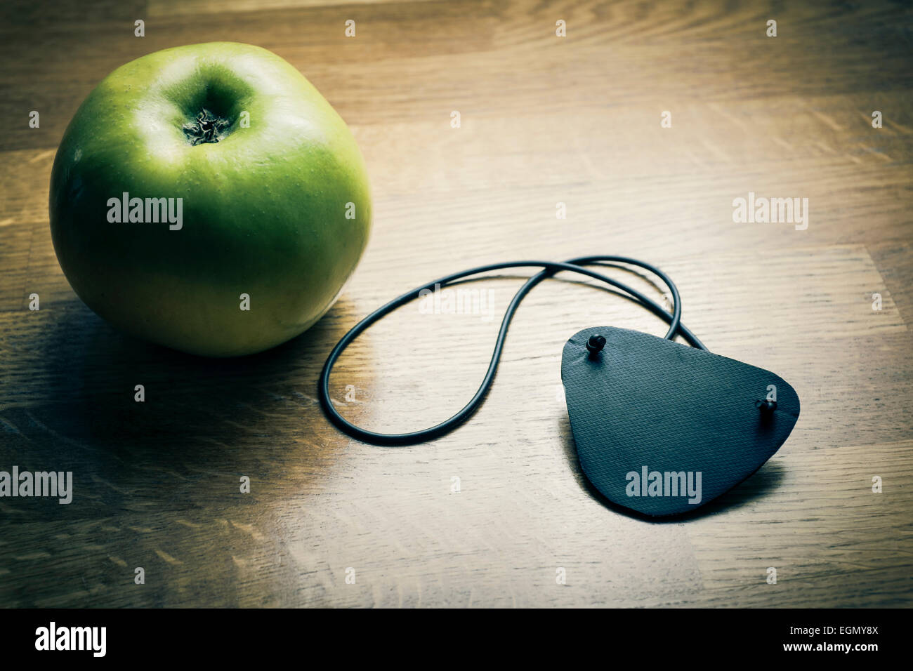 Apple-Augenklappe. Stockfoto