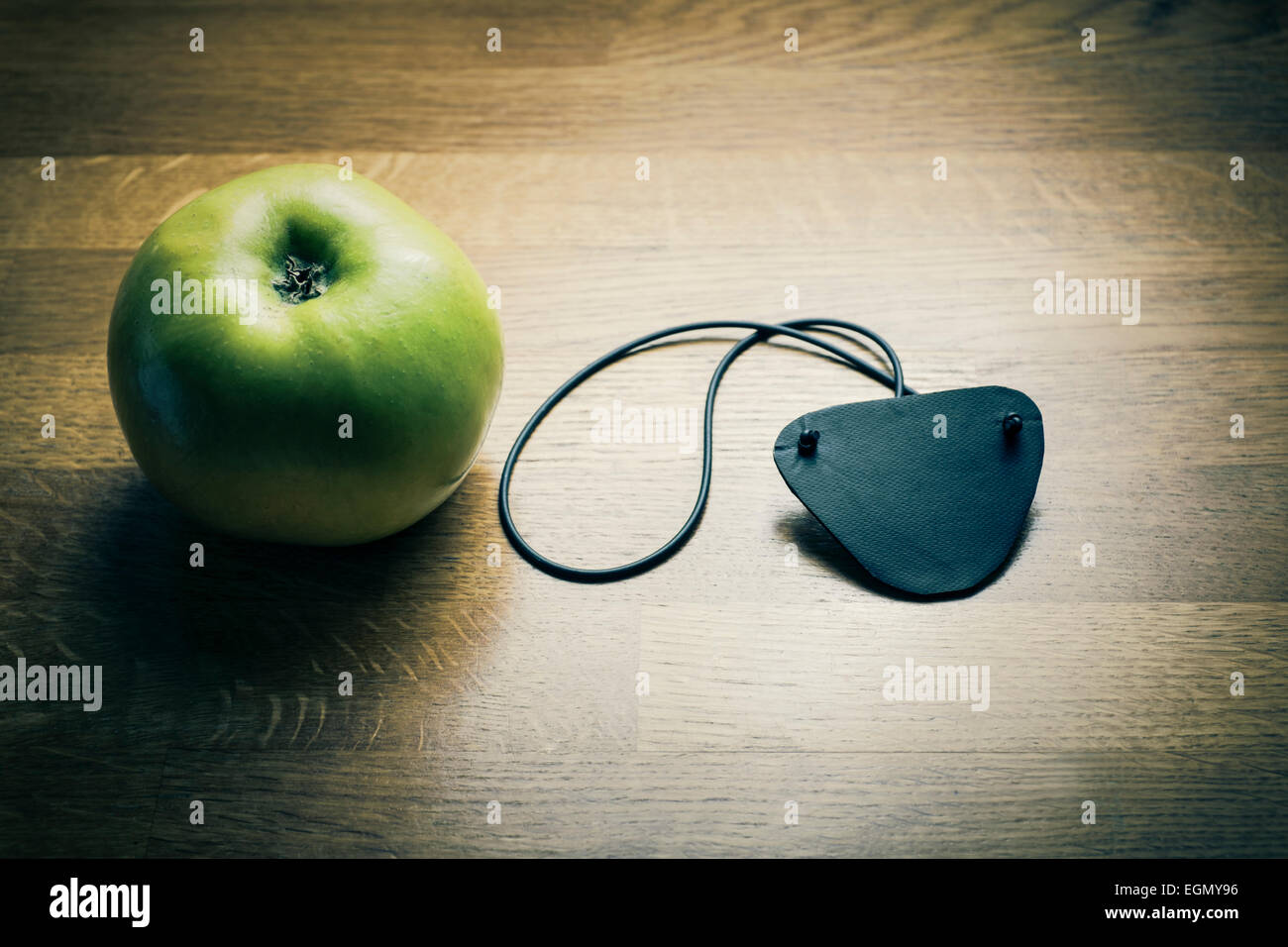 Apple-Augenklappe. Stockfoto