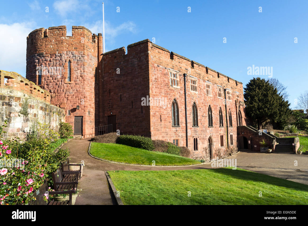 Shrewsbury Castle und Militärmuseum Shropshire Stockfoto