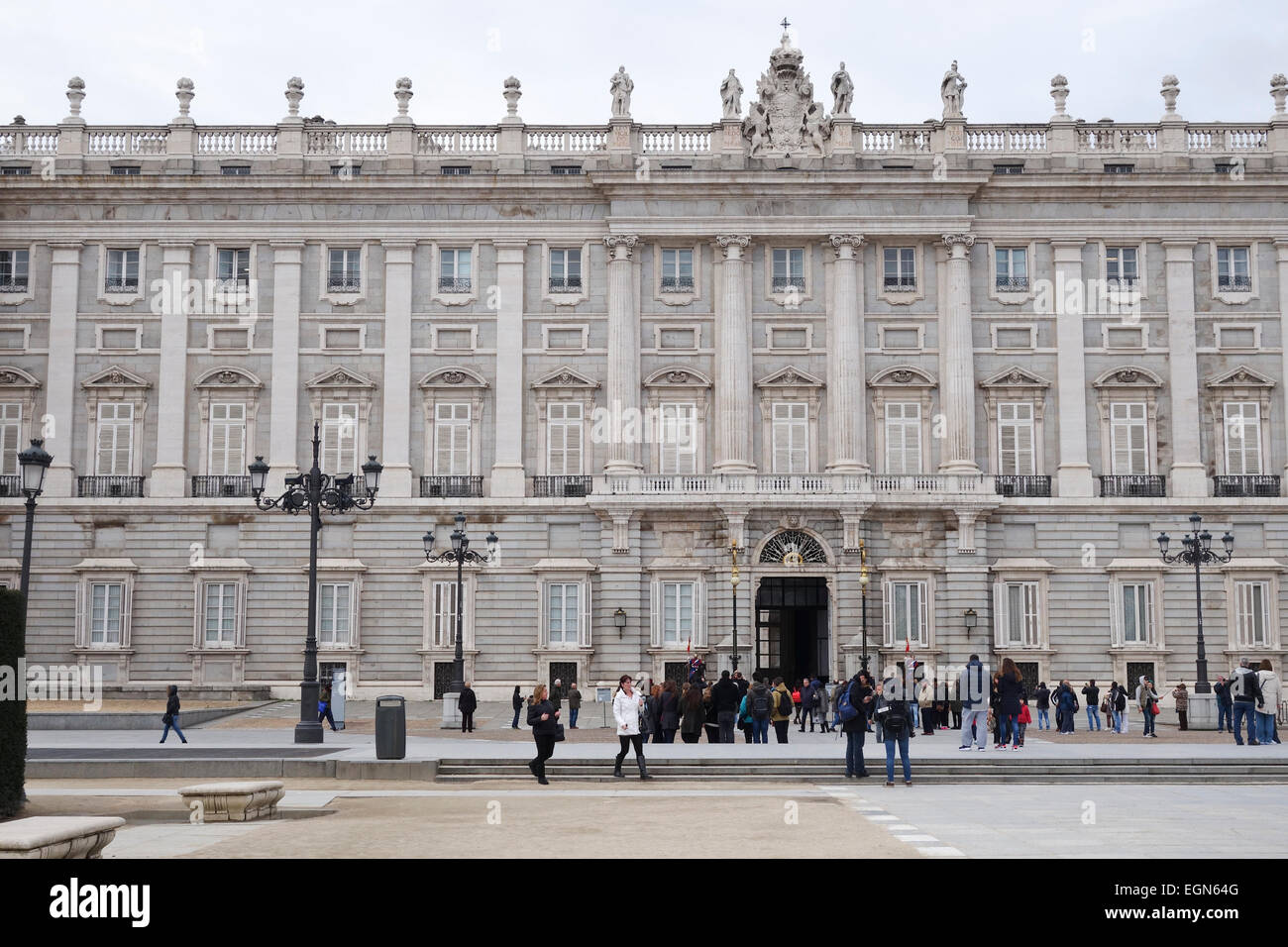 Palacio Real de Madrid, Königspalast, offizielle Residenz des spanischen Königshauses, Madrid, Spanien. Stockfoto