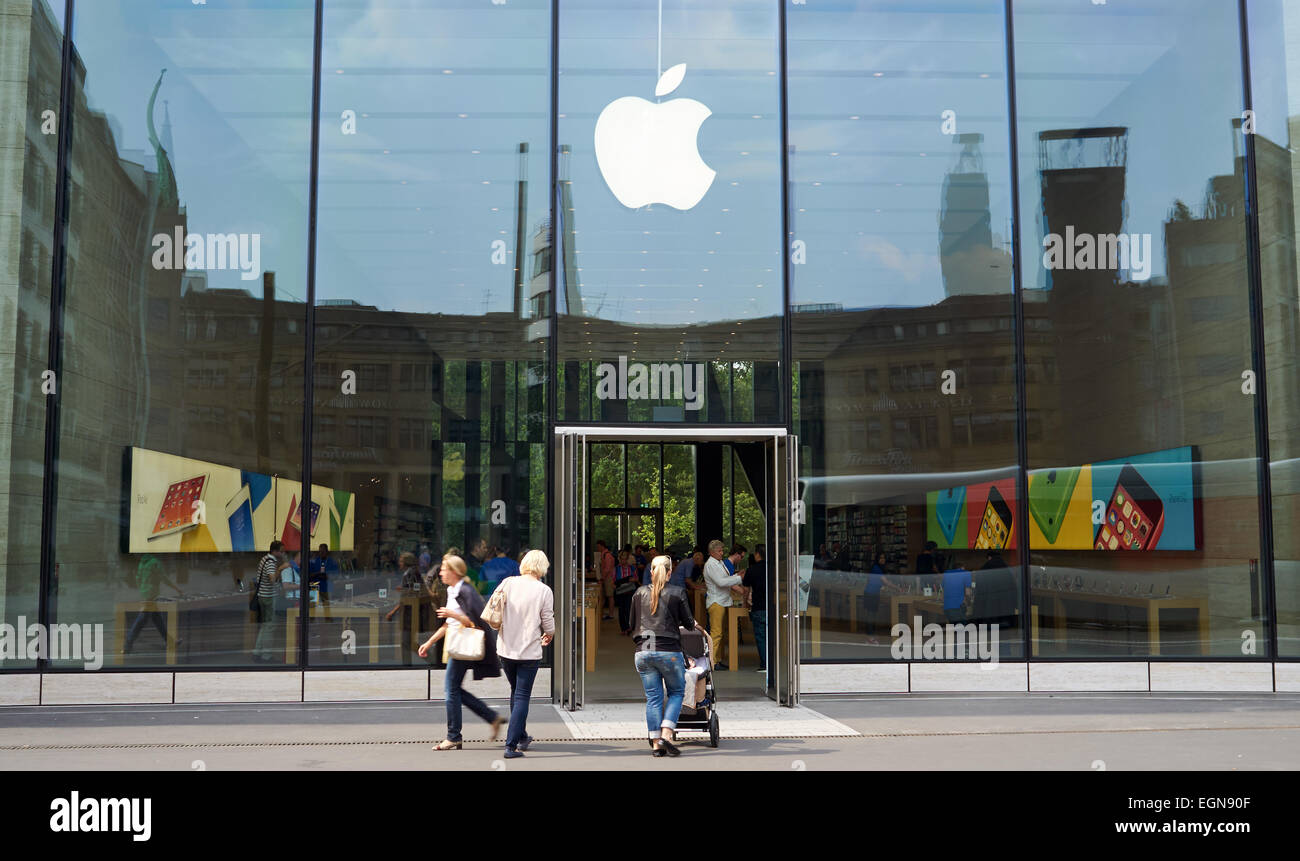 Apple Shop Düsseldorf Deutschland Stockfoto