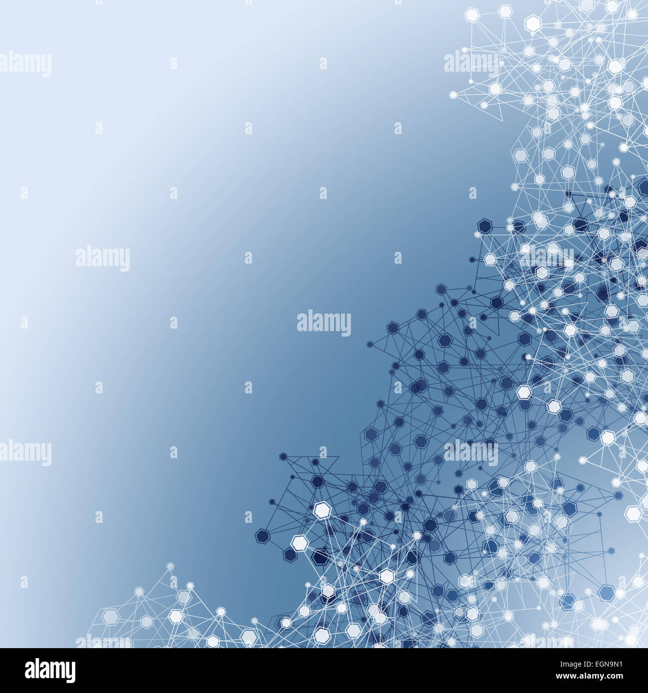 abstrakte Netzwerk digitale Kommunikation Konzept weißen Hintergrund Stockfoto