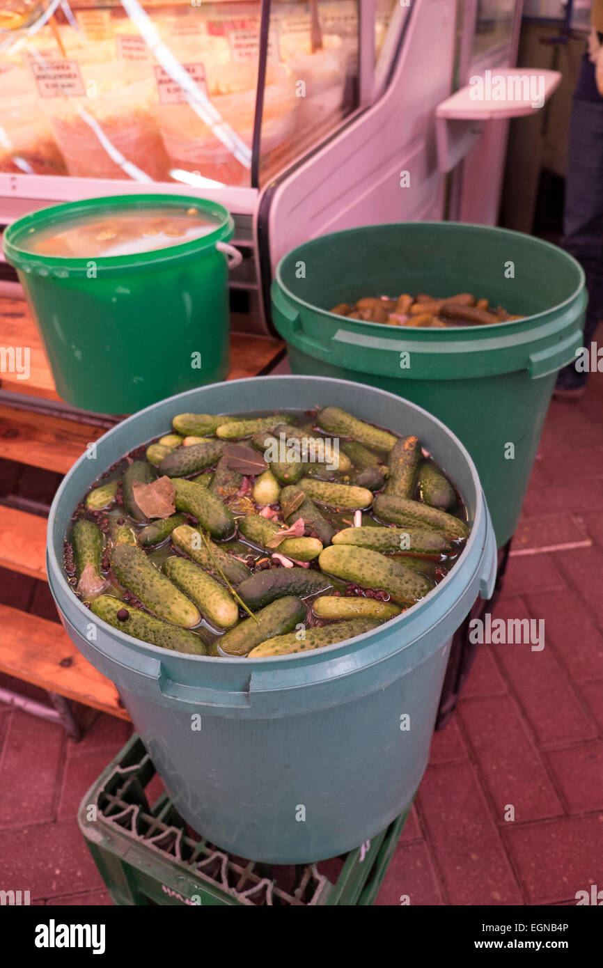 Nahrung für Verkauf in Warschau Polen Stockfoto