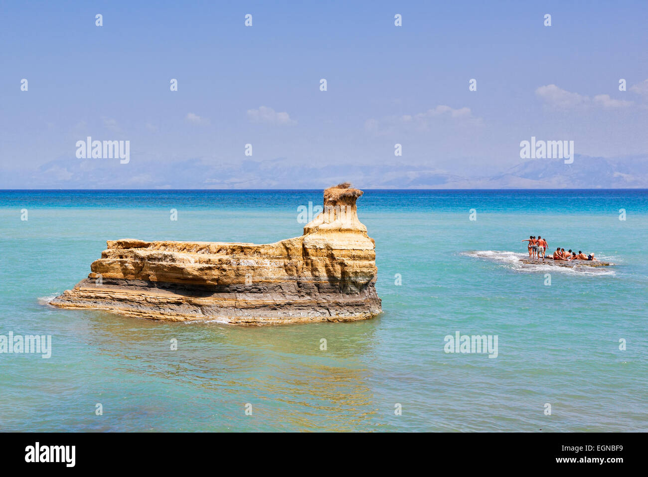 Felsformationen in Sidari, Korfu, Griechenland Stockfoto
