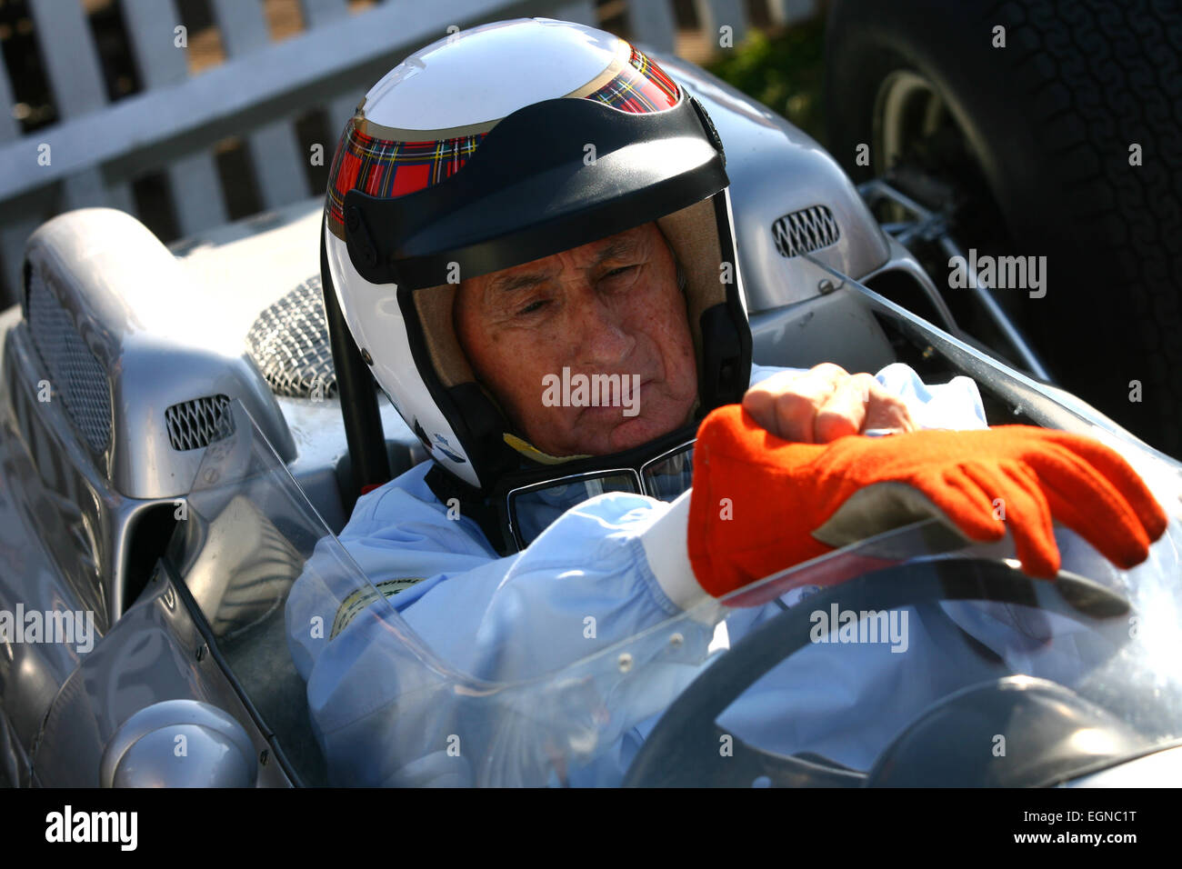 Sir Jackie Stewart am Goodwood Revival Race Meeting 2013 Stockfoto