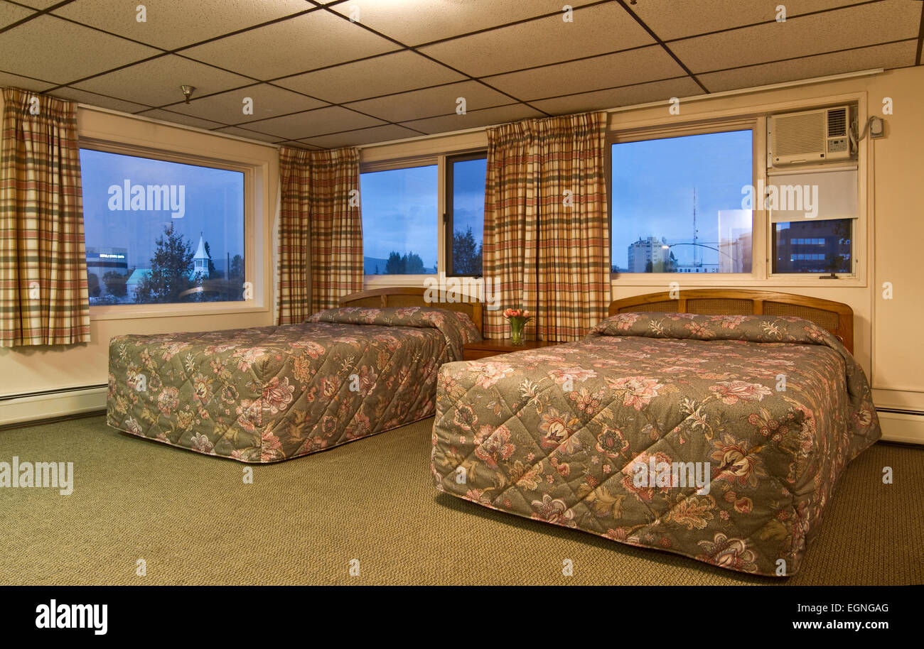 Zimmer im Bridgewater Hotel in Fairbanks, Alaska Stockfoto