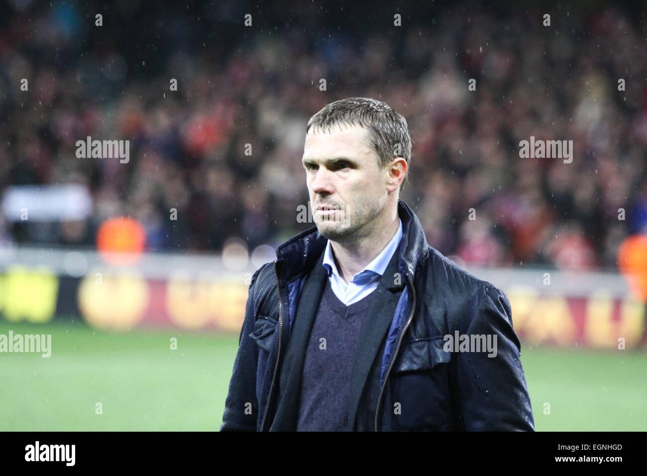 Serhiy REBROV - 19.02.2015 - Guingamp/Dynamo Kiew - 1/16Finale Europa League.Photo: Ronan Masson/Icon Sport Stockfoto