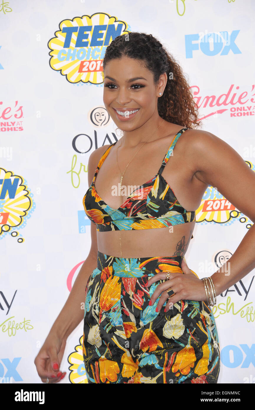 LOS ANGELES, CA - 10. August 2014: Jordin Sparks 2014 Teen Choice Awards im Shrine Auditorium. Stockfoto