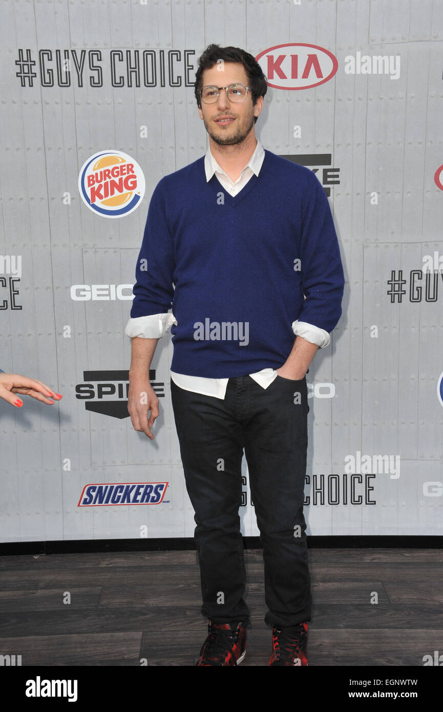 LOS ANGELES, CA - 7. Juni 2014: Andy Samberg auf Spike TV 2014 Guys Choice Awards in den Sony Studios in Culver City. Stockfoto