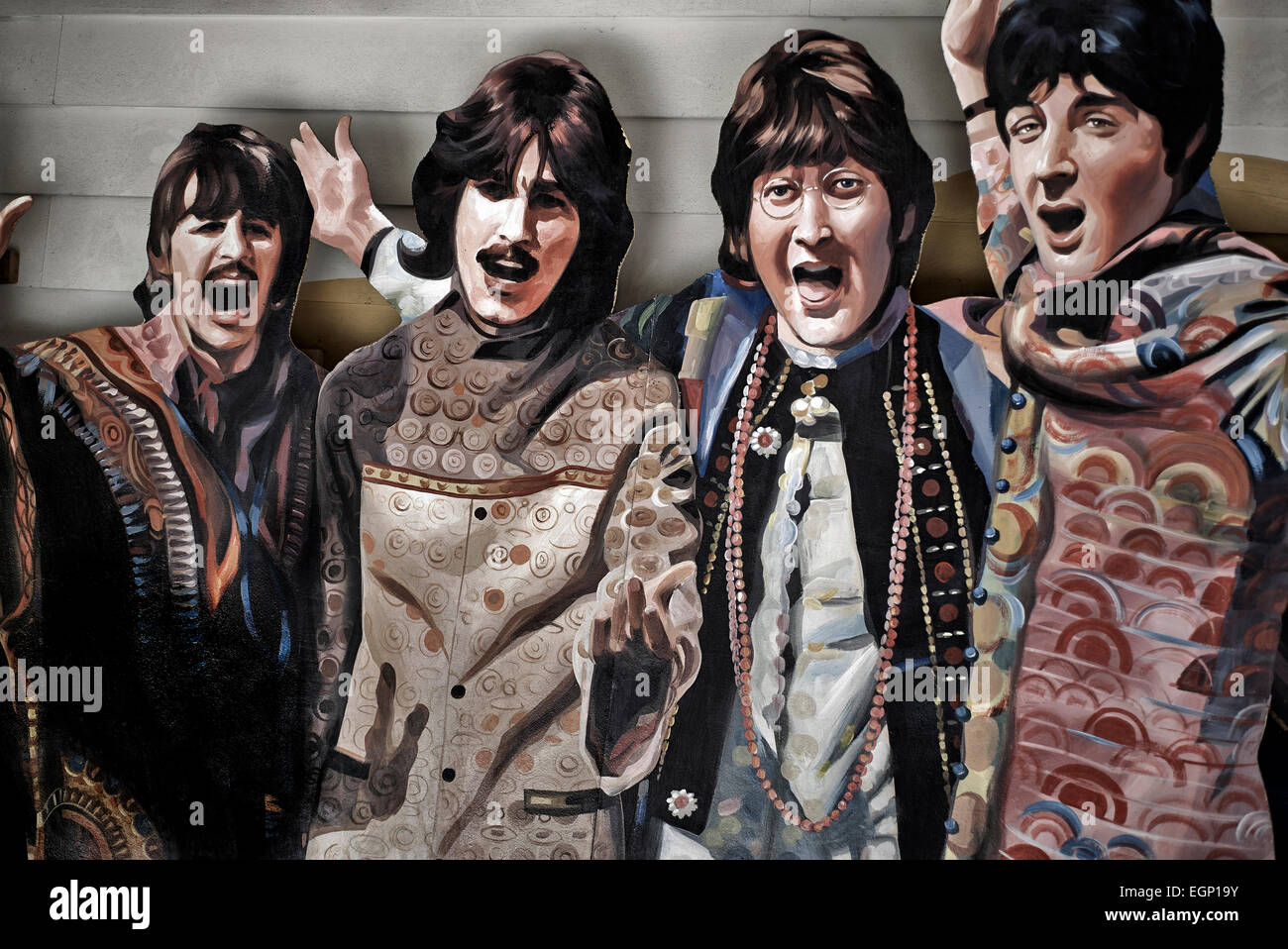 Die Beatles-Plakatwand Stockfoto