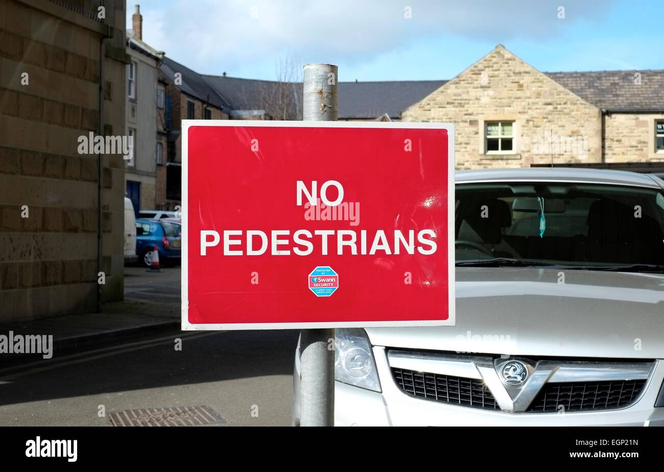 Kein Fußgänger Einschränkung Zeichen England UK Stockfoto