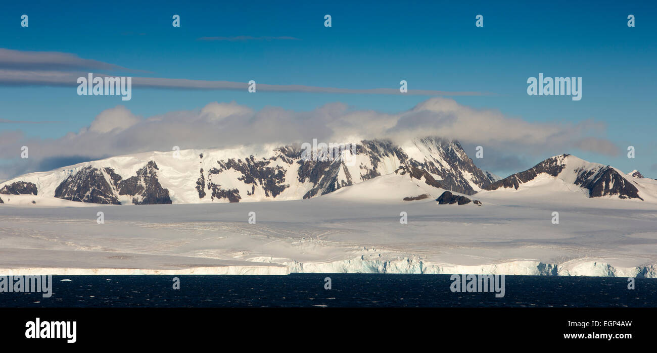 Antarktis, Antarctic Sound, kontinental, Schelfeis im Sommer Panorama Stockfoto