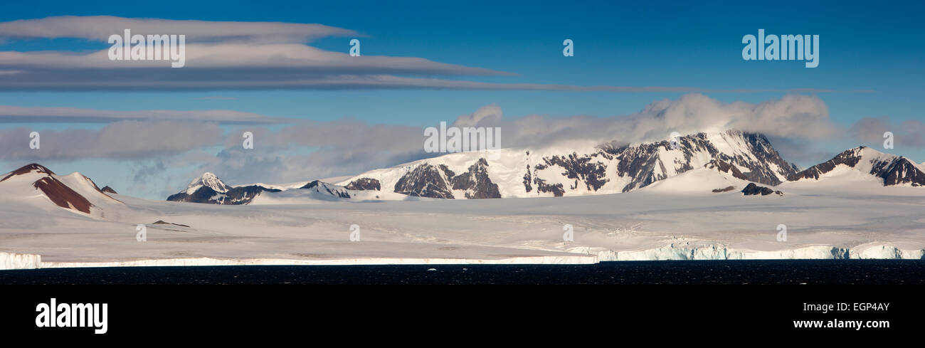 Antarktis, Antarctic Sound, kontinental, Schelfeis im Sommer Panorama Stockfoto