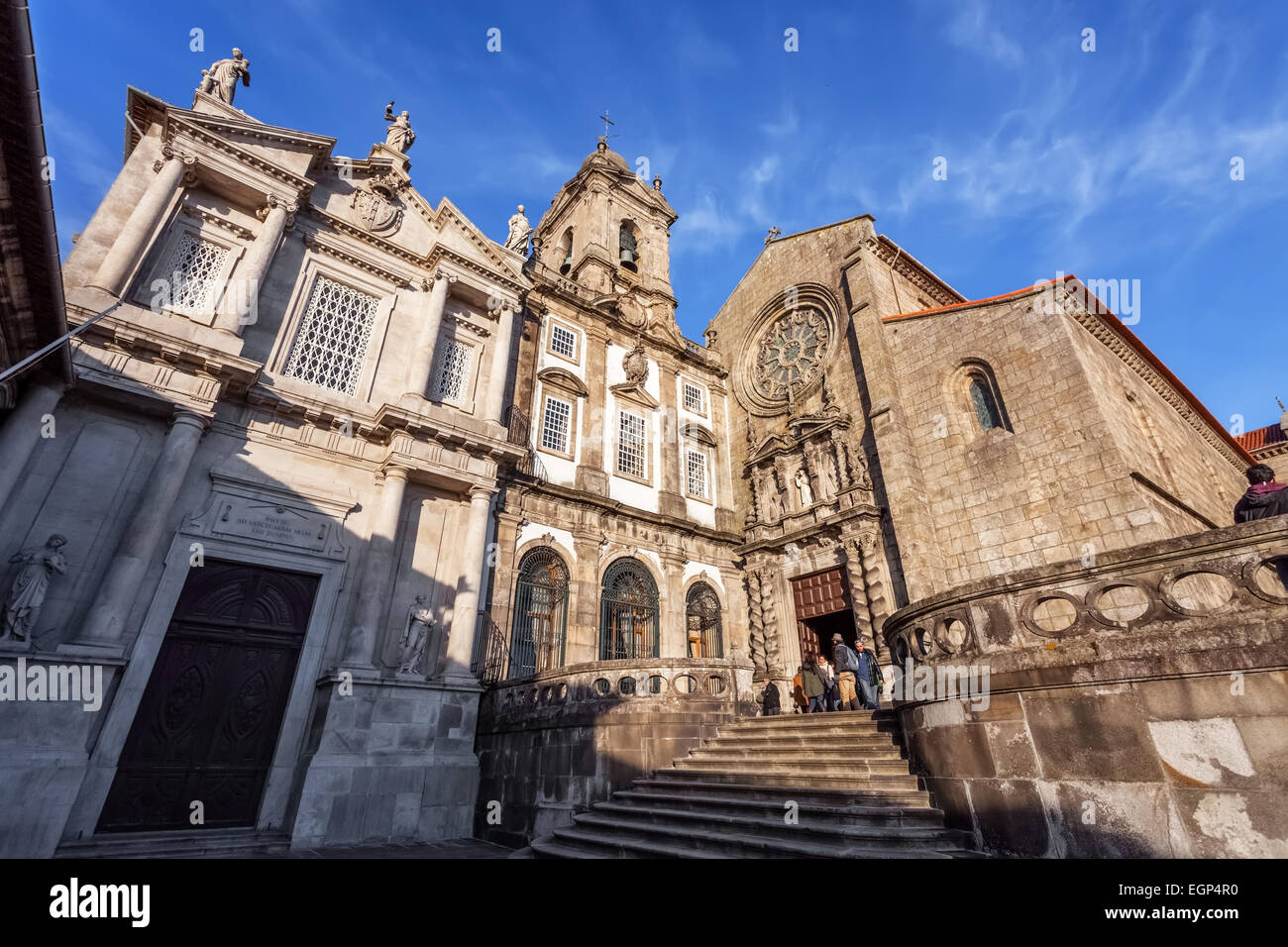 Porto, Portugal. Sao Francisco Church. 14. Jahrhundert gotische Architektur im Haupttempel. UNESCO-Weltkulturerbe Stockfoto