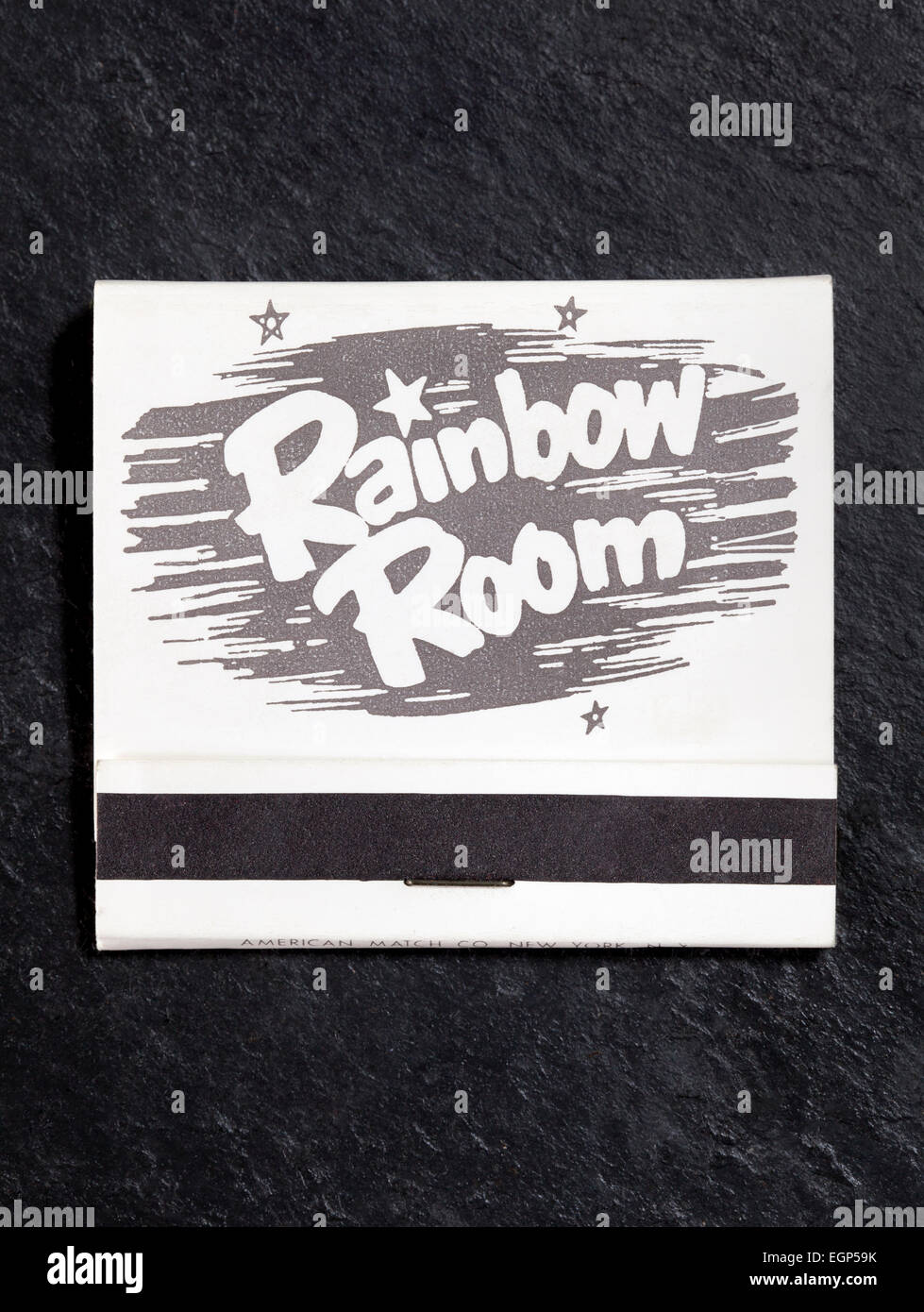 Vintage American Matchbook Werbung The Rainbow Room in New York City Stockfoto