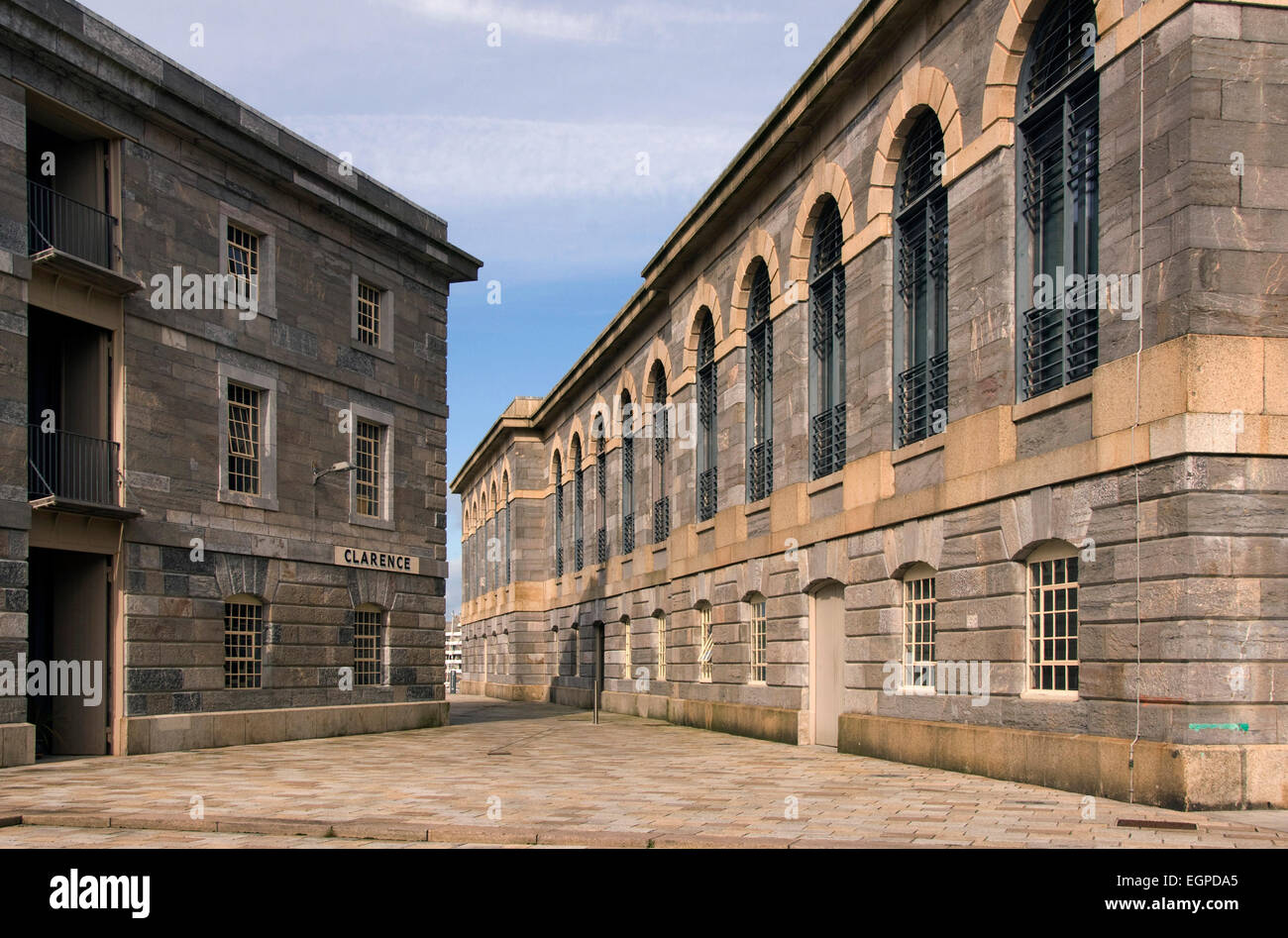 Royal William Yard, Plymouth, Devonshire, UK, formal Royal Navy Bevorratung Dept, jetzt umgewandelt in Wohnungen von Urban Splash. Stockfoto