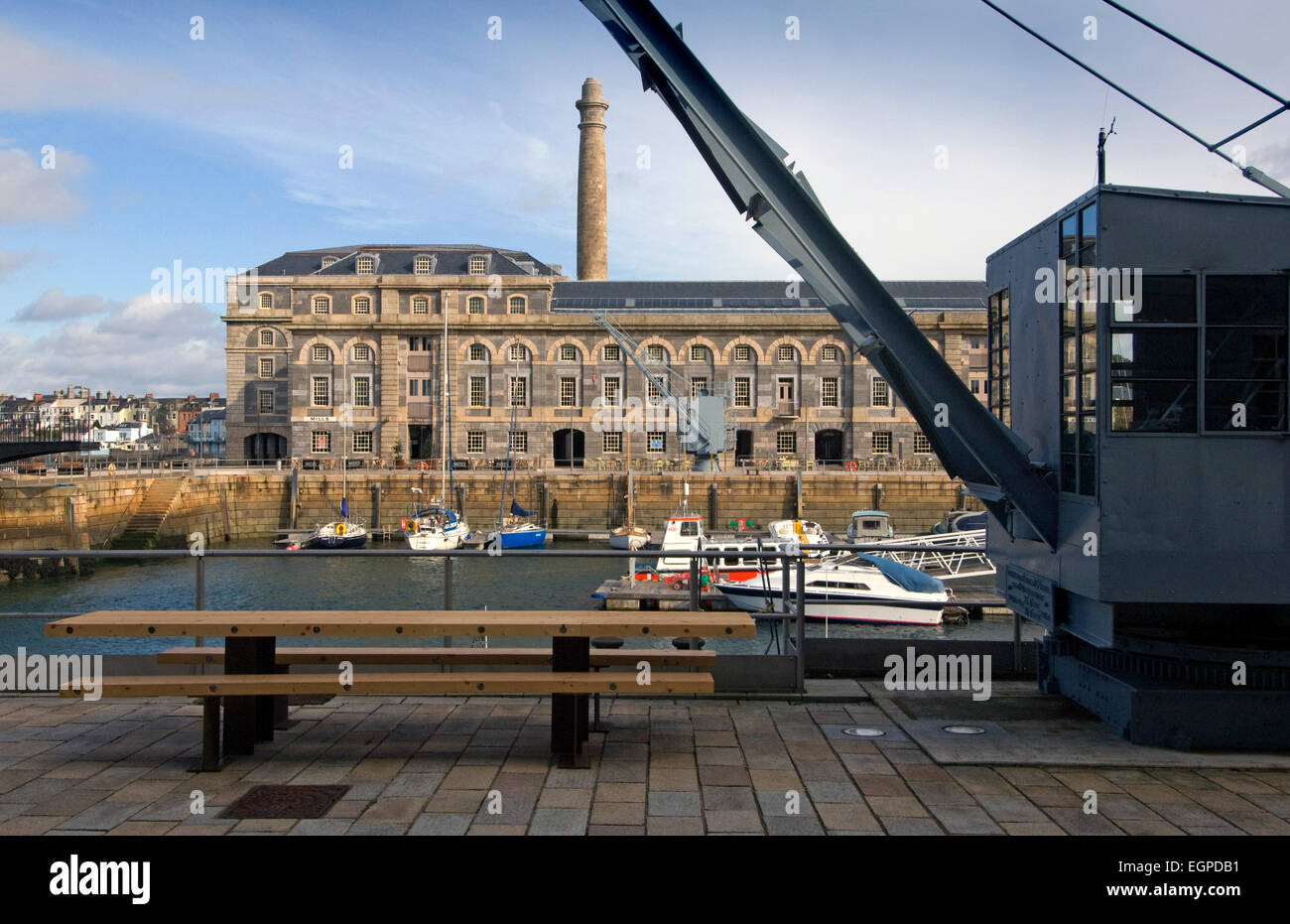 Royal William Yard, Plymouth, Devonshire, UK, formal Royal Navy Bevorratung Dept, jetzt umgewandelt in Wohnungen von Urban Splash. Stockfoto