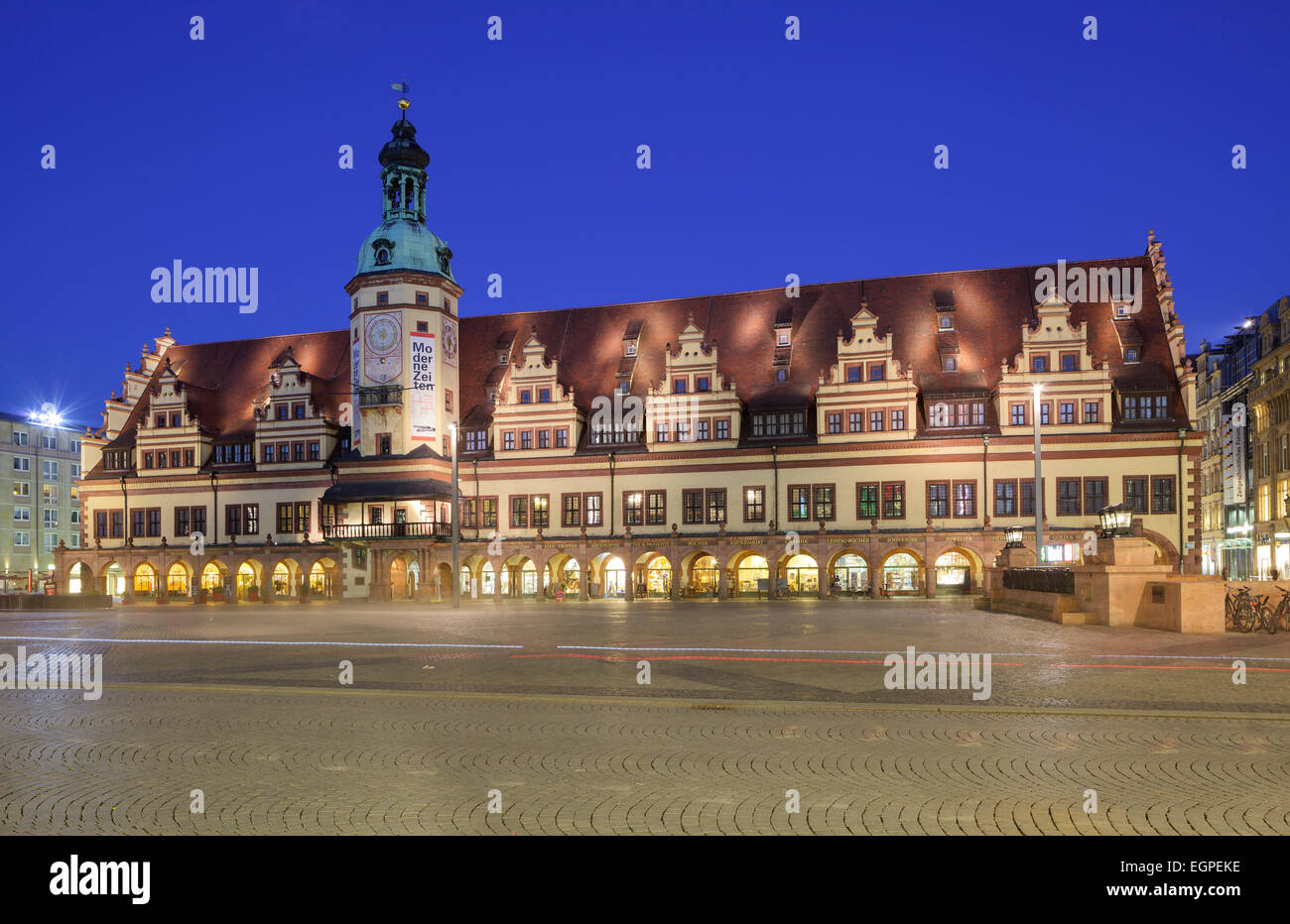 Altes Rathaus, Leipzig, Sachsen, Deutschland Stockfoto