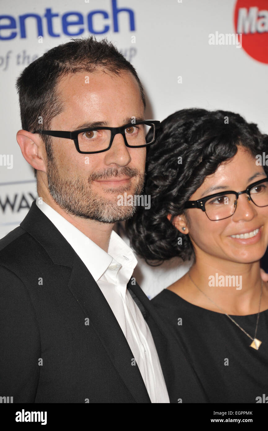 LOS ANGELES, CA - 5. September 2014: Twitter-Mitbegründer Evan Williams & Frau Sara Williams bei der 2014 stehen bis zu Krebs-Gala im Dolby Theater, Hollywood. Stockfoto