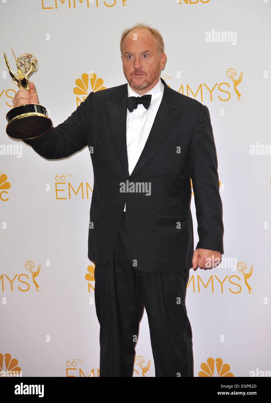 LOS ANGELES, CA - 25. August 2014: Louis c.k. auf der 66. Primetime Emmy Awards im Nokia Theatre L.A. Live Downtown Los Angeles. Stockfoto