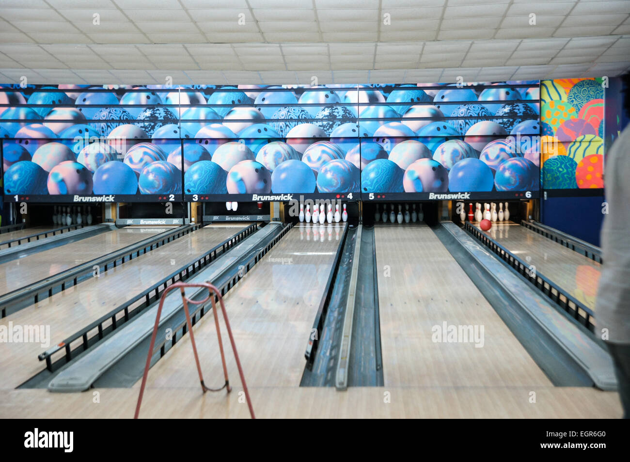 Hollywood Bowl, Bowling-Bahn in Nyali Cineplex, Mombasa, Kenia Stockfoto