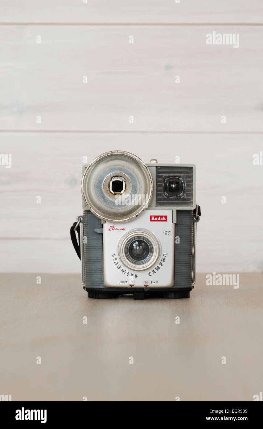 Ein vintage Kodak brownie starmite Filmkamera. Stockfoto