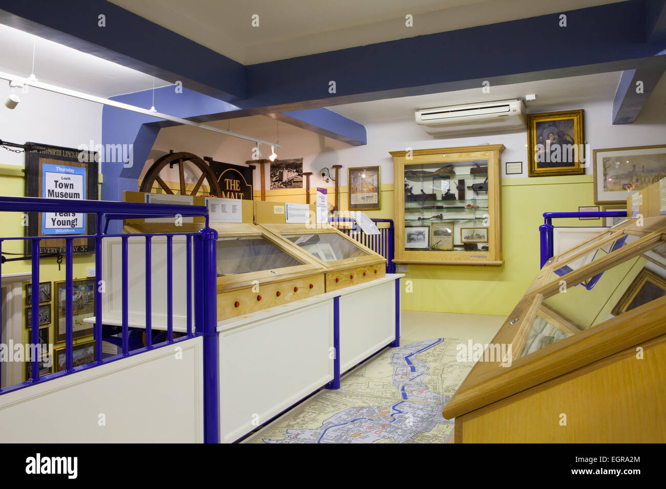 Louth Museum in der Markt Louth, bekannt als "The Capital of Lincolnshire Wolds". Februar 2015. Stockfoto