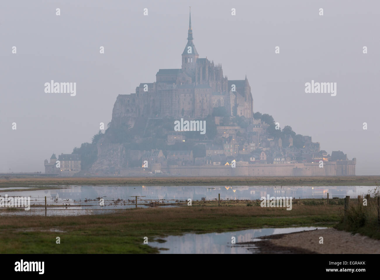 Mont St. Michel, Le Mont Saint-Michel, Normandie, Frankreich Stockfoto