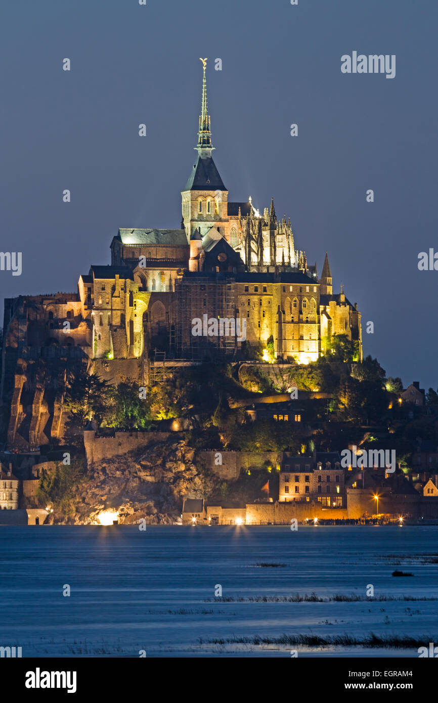 Mont St. Michel, Le Mont Saint-Michel, Normandie, Frankreich Stockfoto