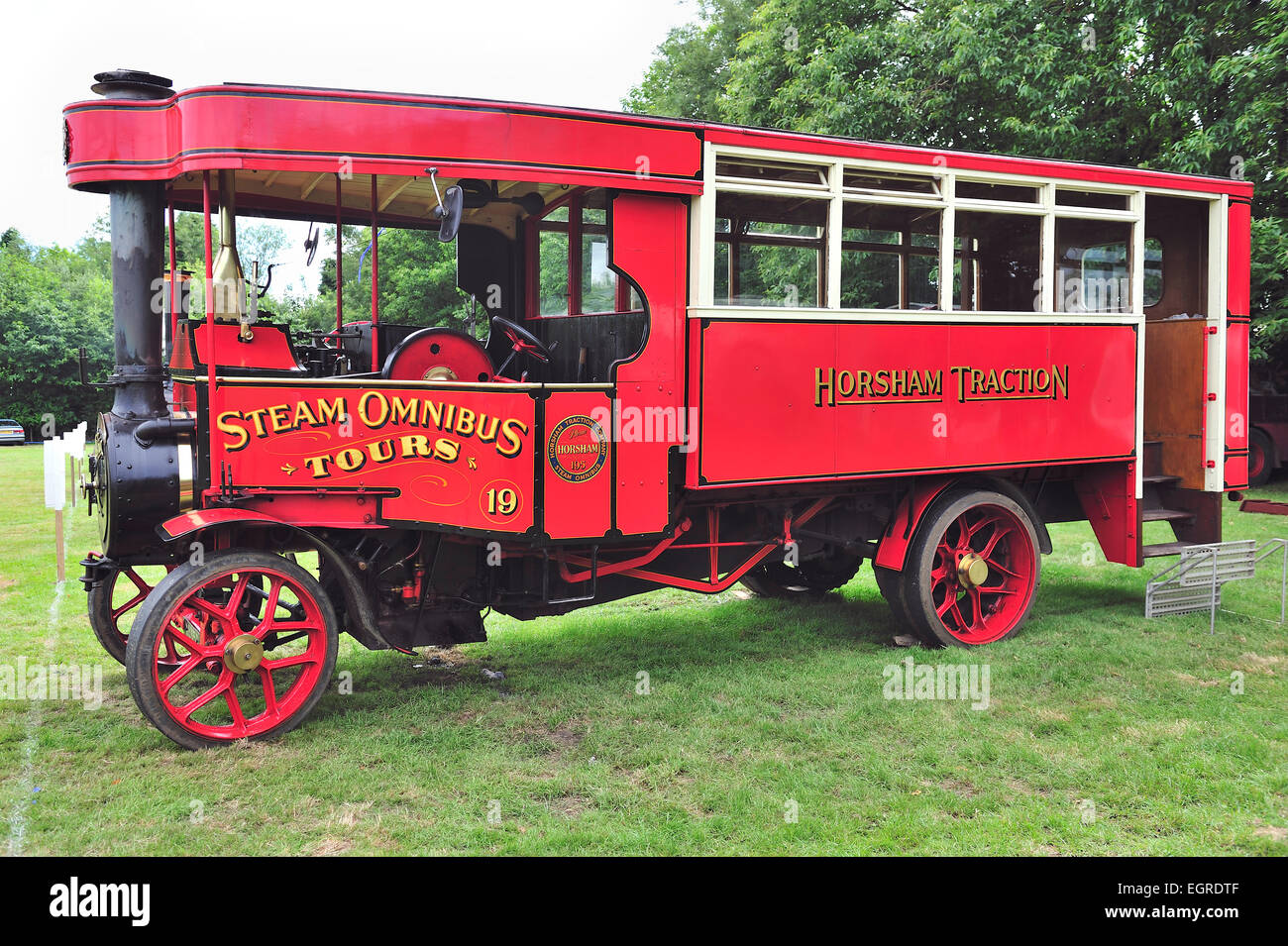 Dampf-Omnibus, Kent county show Stockfoto