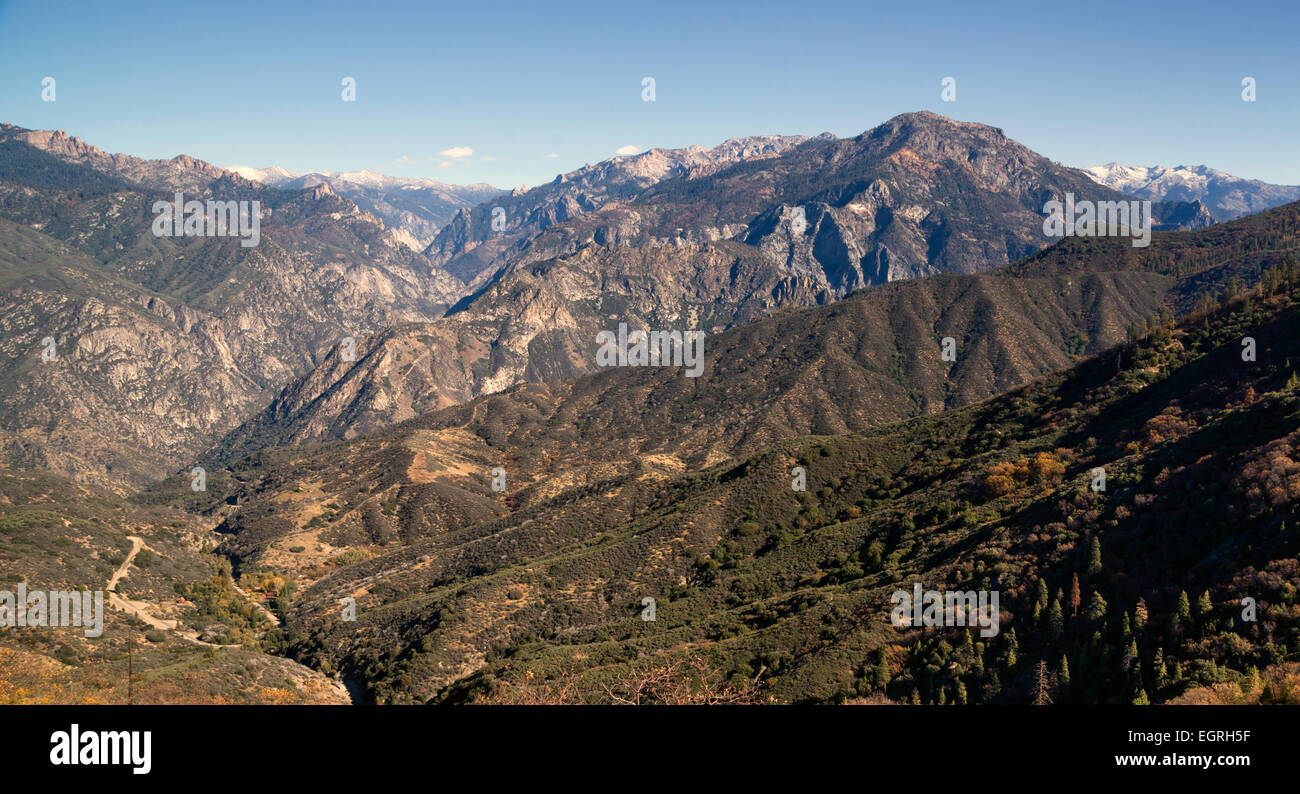Das zerklüftete Gelände der Ost-Zentral-Kalifornien Stockfoto