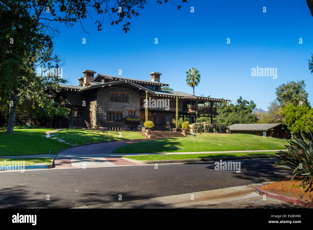 Das Gamble Haus in Pasadena Kalifornien designed by Charles und Henry Green. Stockfoto