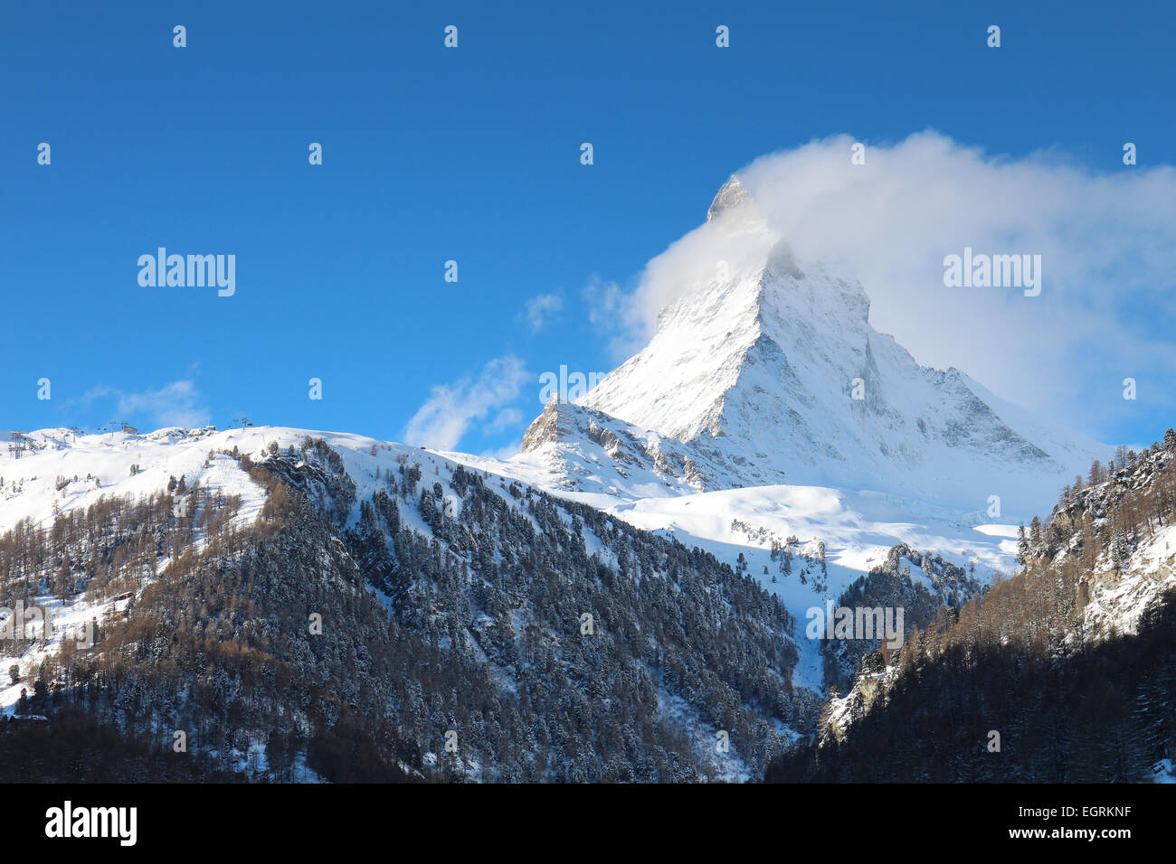 Matterhorn, Zermatt, Schweiz Stockfoto