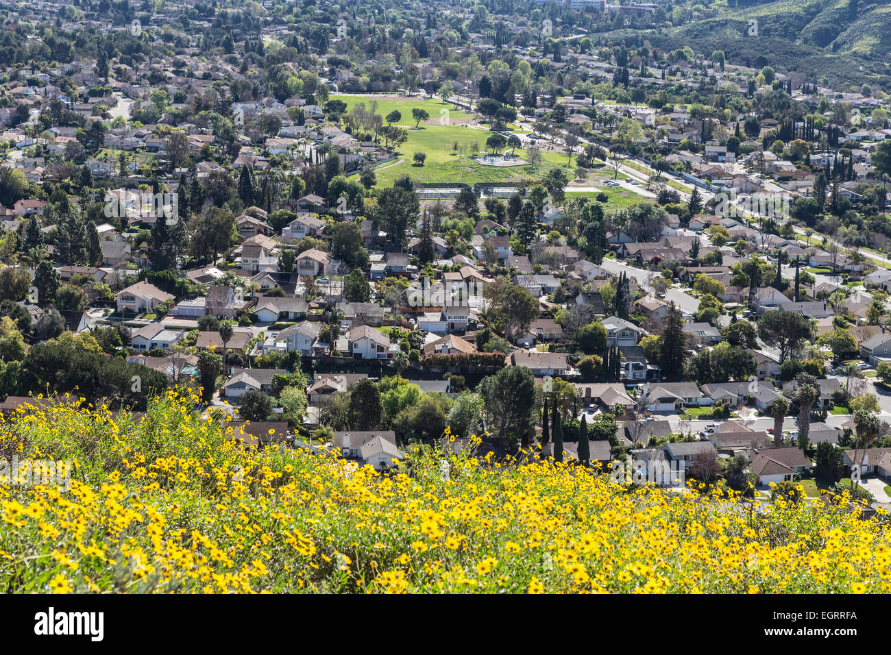 Thousand Oaks, Kalifornien.  Eine Schlafstadt eine Stunde nördlich von Los Angeles. Stockfoto