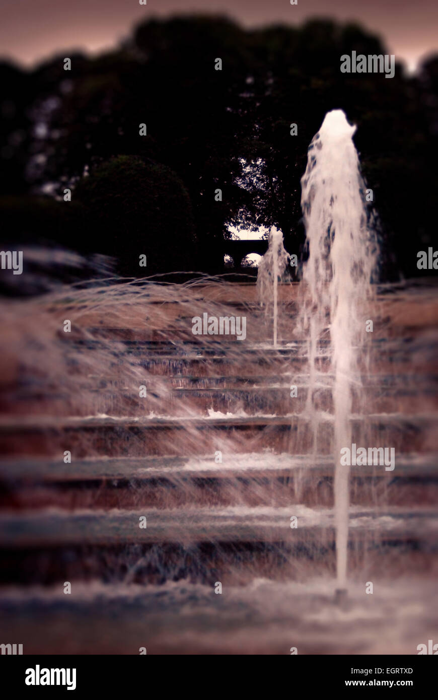 Die große Kaskade, Alnwick Garden Stockfoto