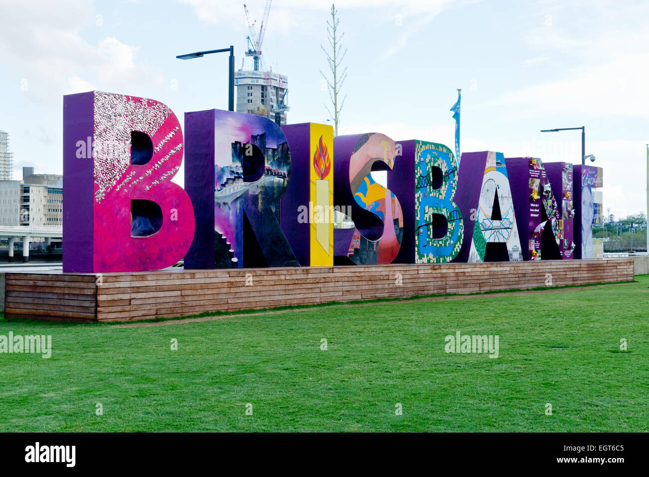 South Bank in Brisbane zum Zeitpunkt des Asian Cup 2015 Stockfoto
