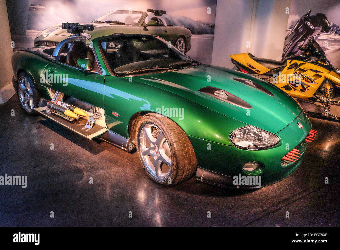 London, Bond in Motion Ausstellung in Covent Garden (London Film Museum) Stockfoto