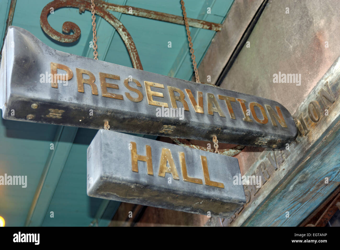 Preservation Hall, Heimat von Jazz, New Orleans, Louisiana, USA Stockfoto