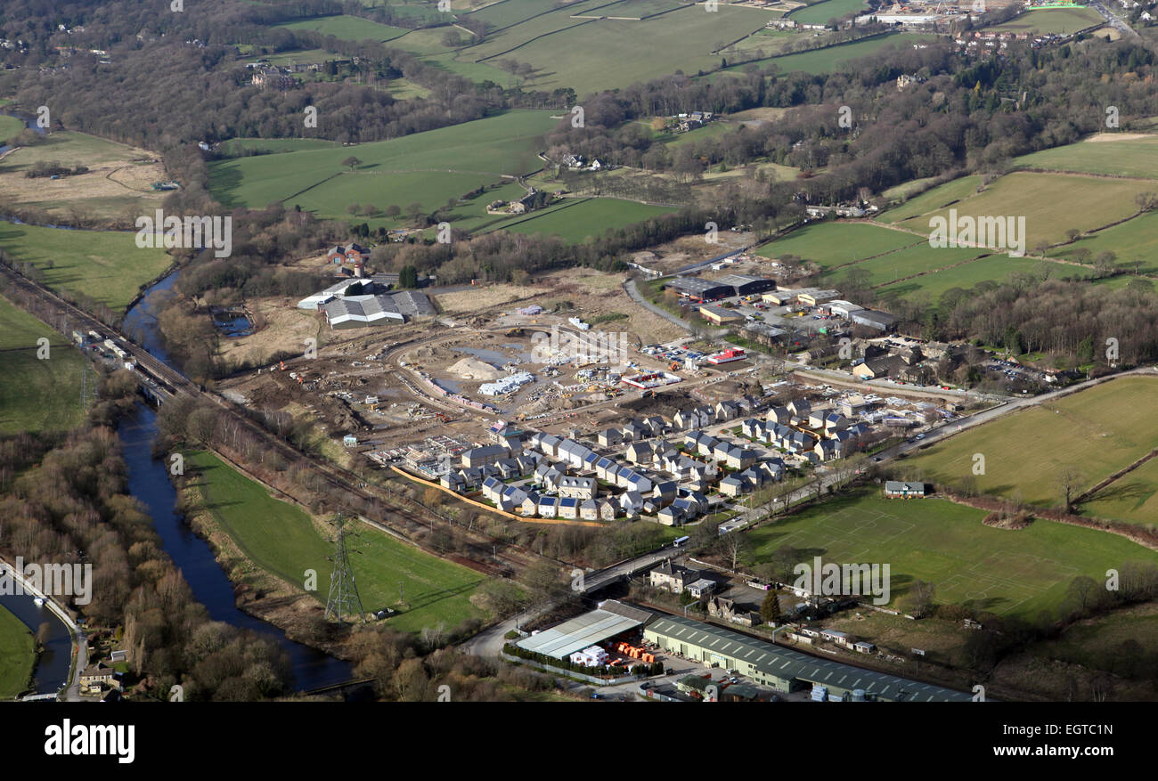 Luftaufnahme der Grüngürtel Bebauung für den Wohnungsbau im Vereinigten Königreich Stockfoto