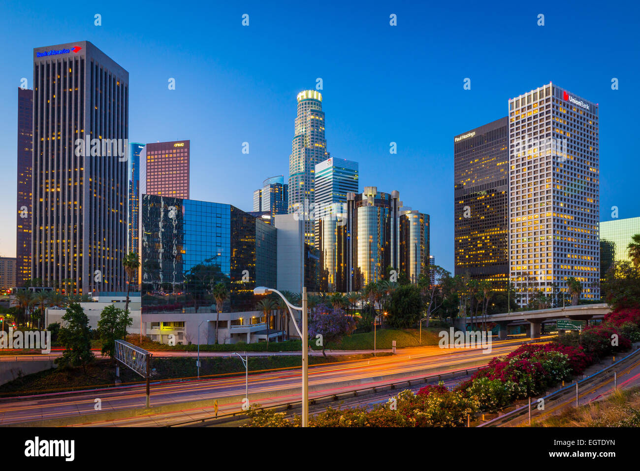 Los Angeles ist die bevölkerungsreichste Stadt im US-Bundesstaat Kalifornien Stockfoto