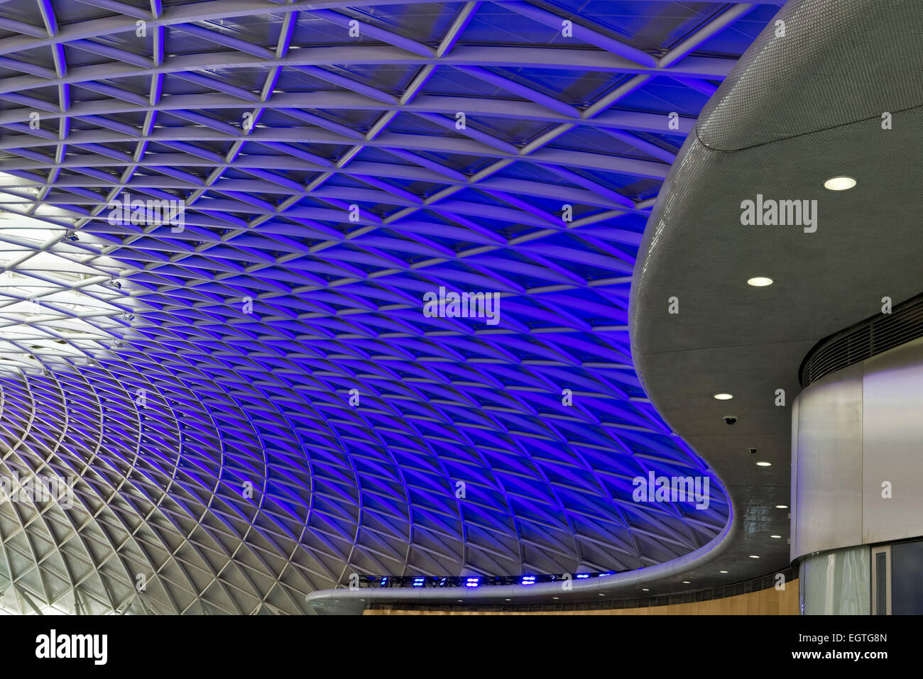 Kings Cross Station Dach Überdachung Stockfoto