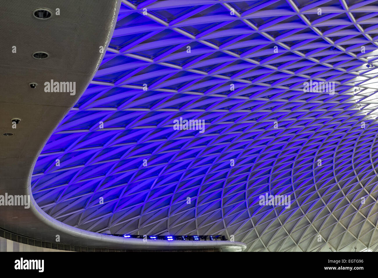 Kings Cross Station Dach Überdachung Stockfoto