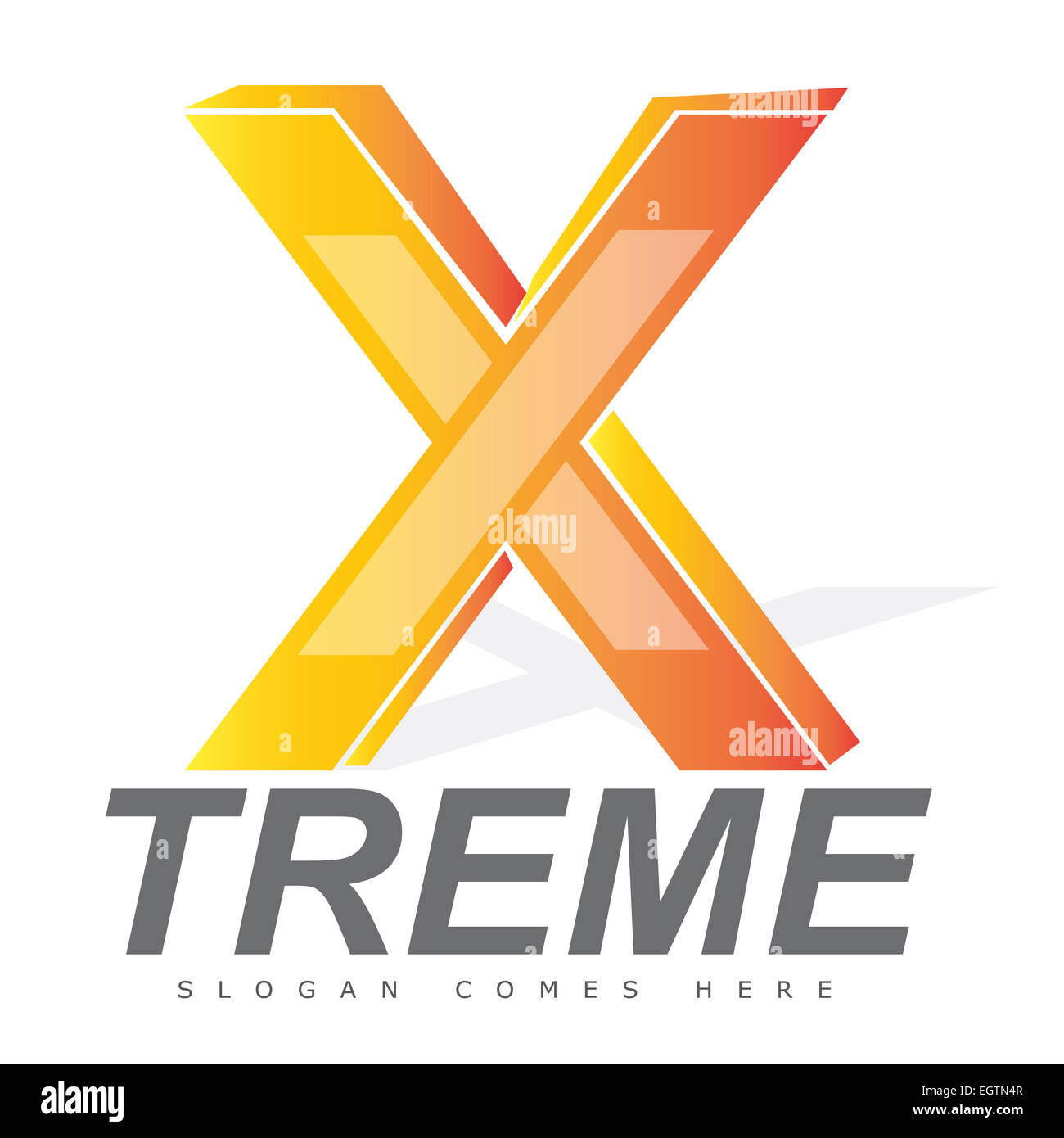 Buchstaben X 3d Logo für eine extreme Markenhersteller oder Aktivitäten Stockfoto