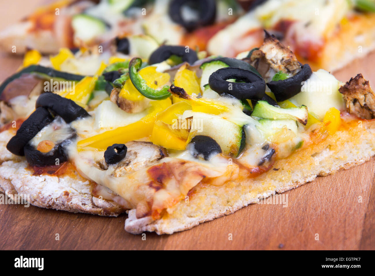 Gemüse, hausgemachte rustikale pizza Stockfoto