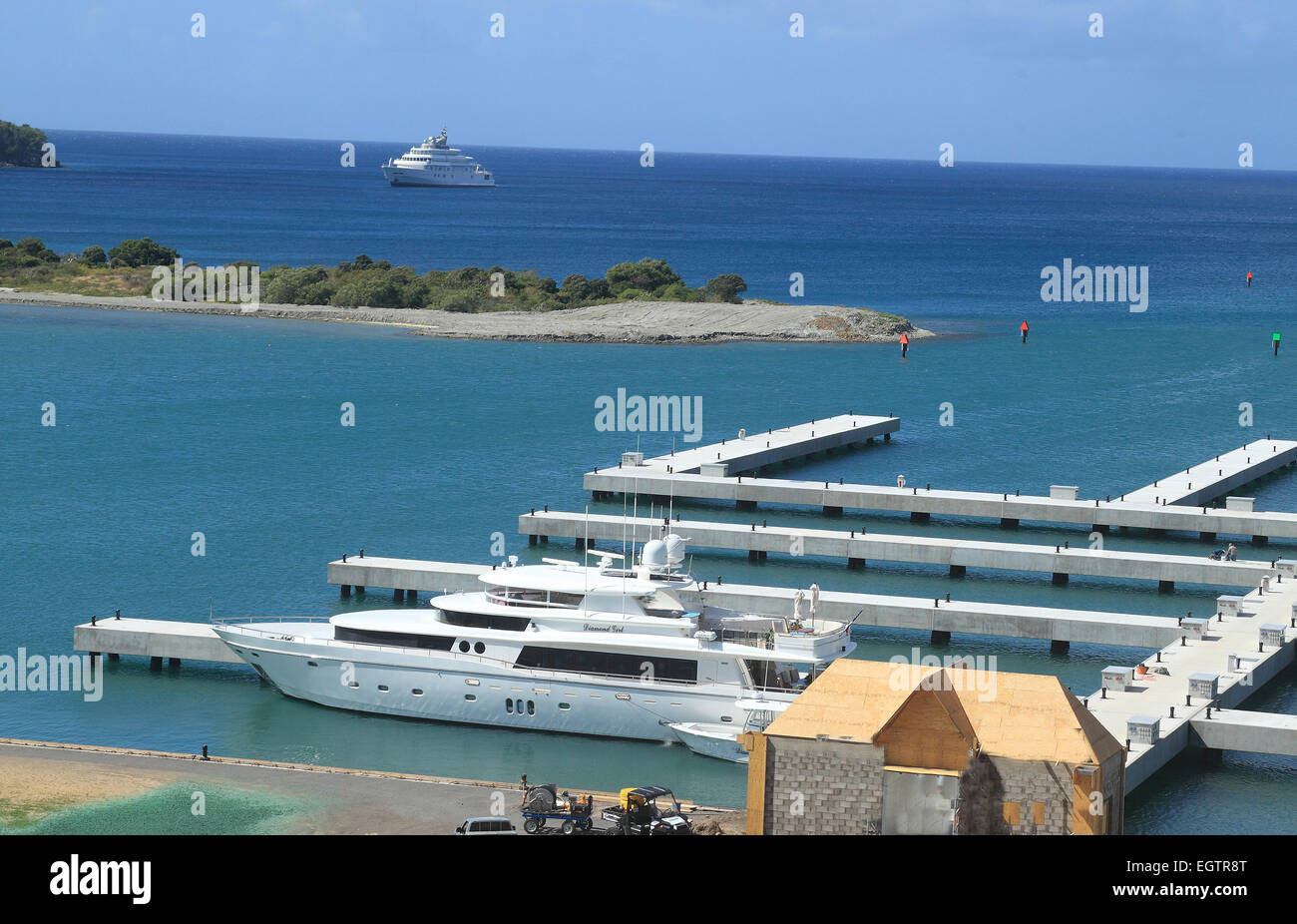 Christopher Hafen in St. Kitts, Caribbean Stockfoto