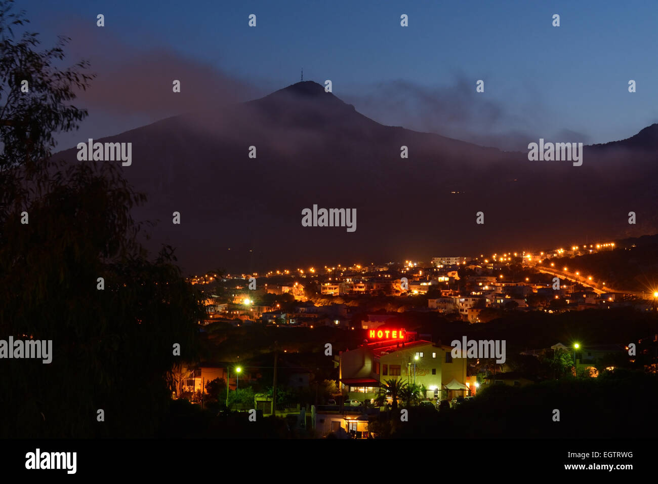 Cala Gonone, Sardinien, Italien in der Abenddämmerung Stockfoto