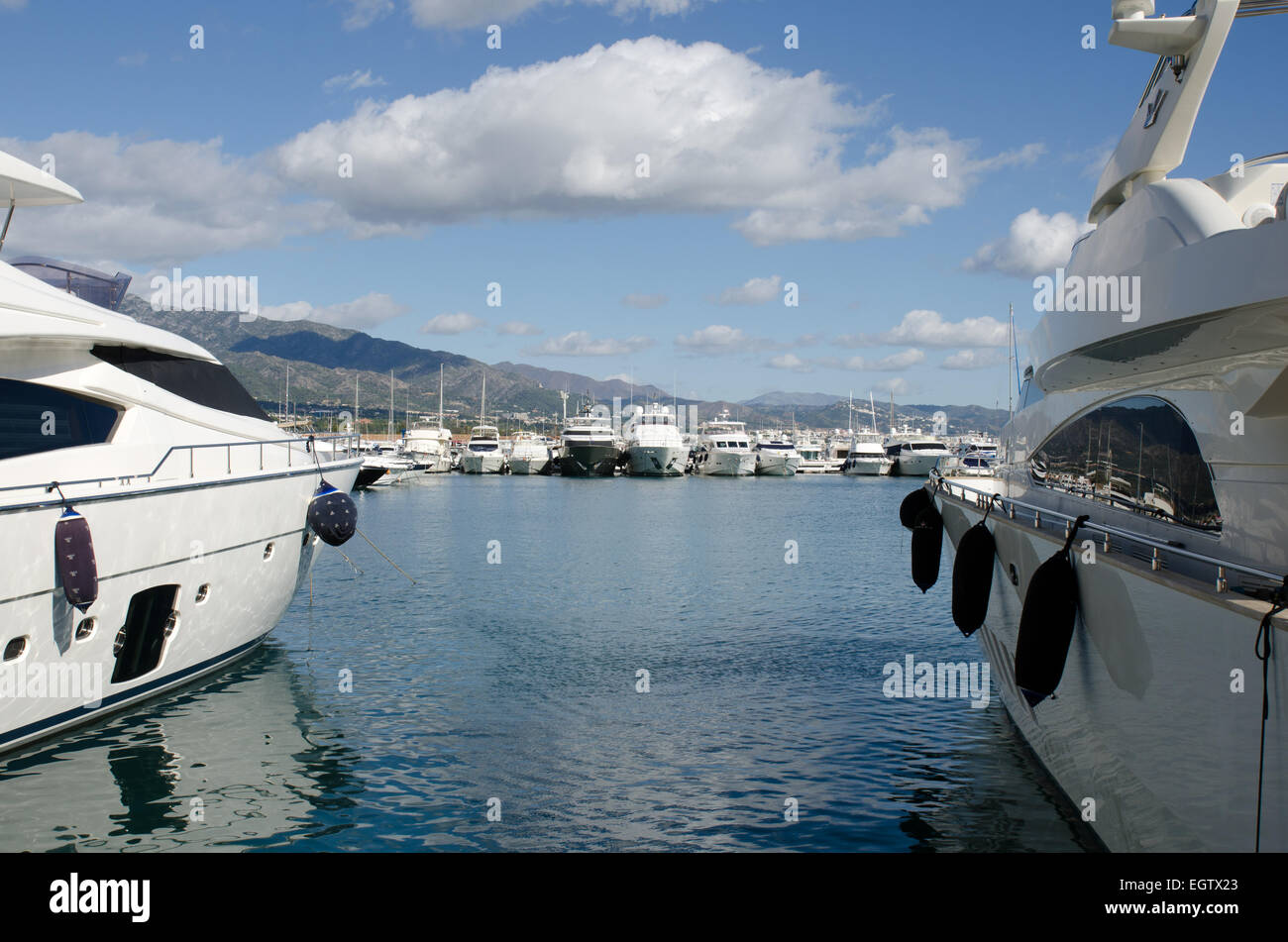 Puerto Banus Marina in Andalusien Spanien Stockfoto