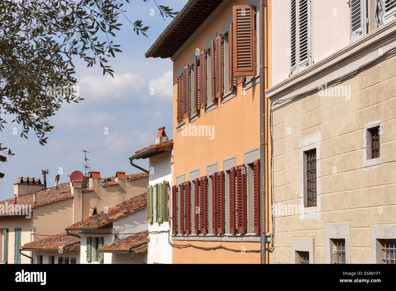 Wohnarchitektur Florenz in der Toskana, Italien Stockfoto