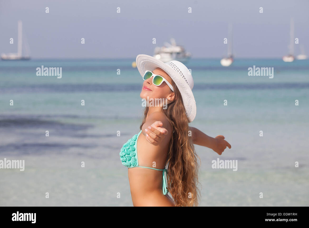 Sommer-Freiheit, Urlaub in Mallorca, Mallorca, Menorca Ibiza Spanien Stockfoto